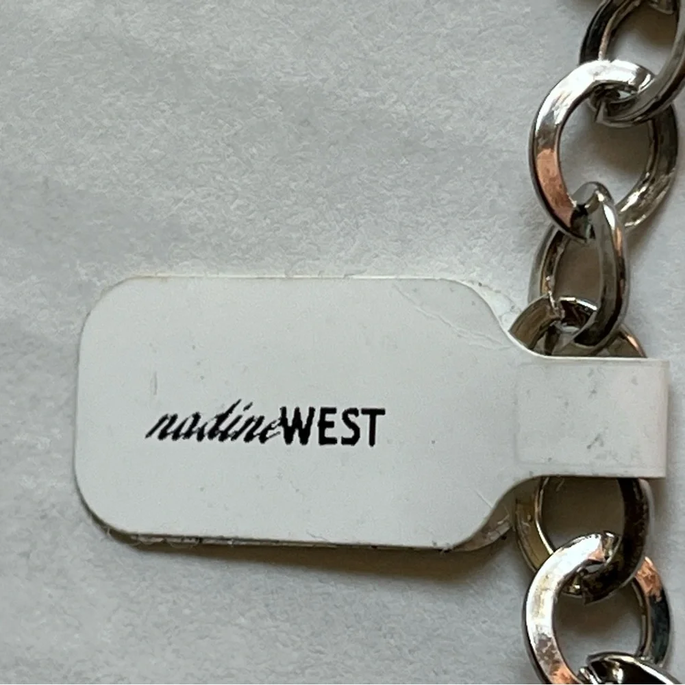 Nadine West silver tone charm bracelet NWT
